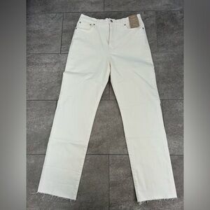 NWT Madewell jeans women’s Size 29T white 
90's Straight Crop